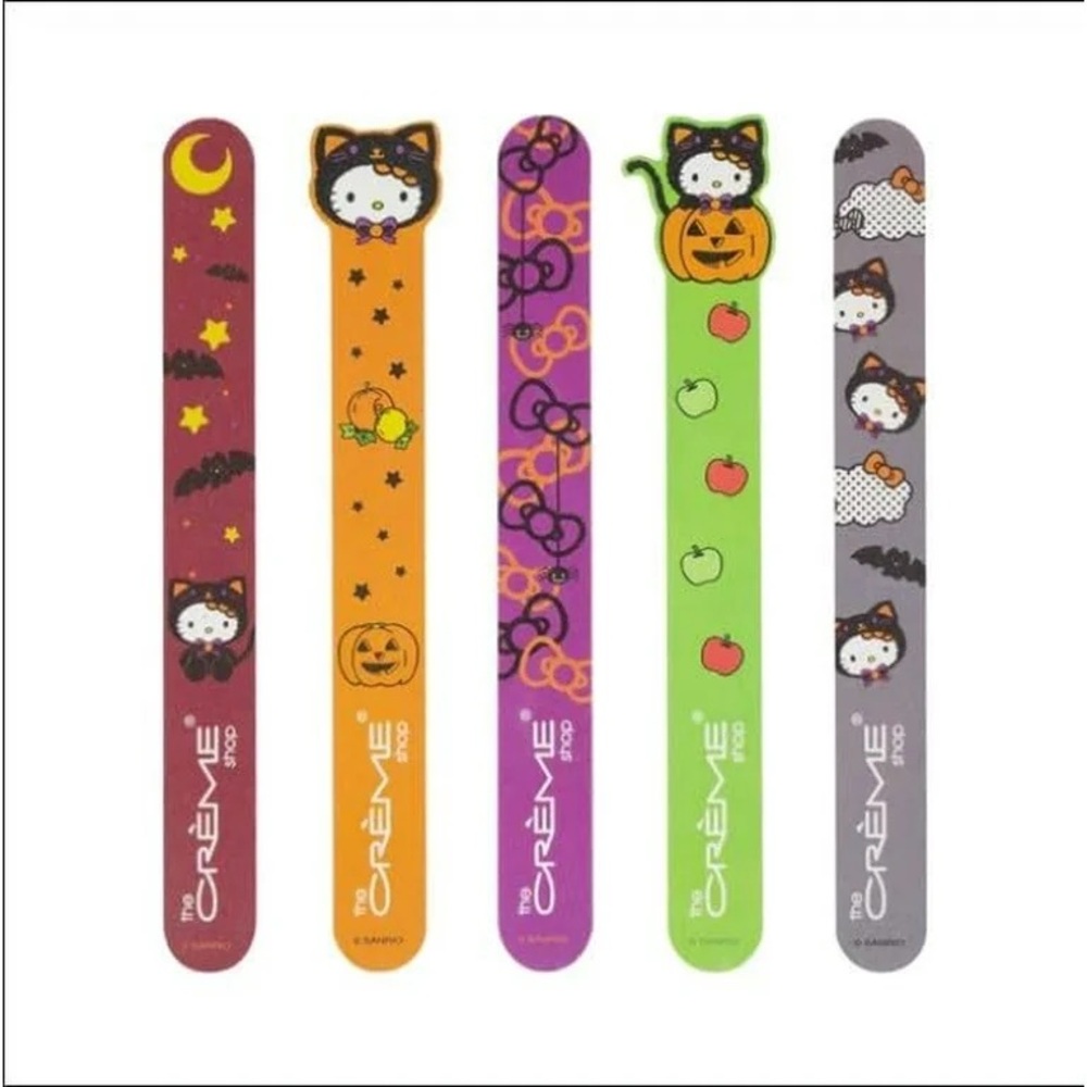 Nib The Creme Shop x Hello Kitty Halloween Nail Files Set of 5 Limited Edition.